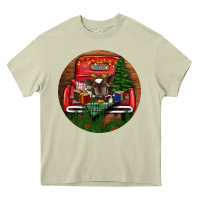 Mossy Baby Cow Christmas Heavy Core Tee - RanaPortraitStore