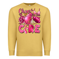 Antique Gold cheer for the cure breast cancer Premium Sweatshirt - LillyAllenDesigns
