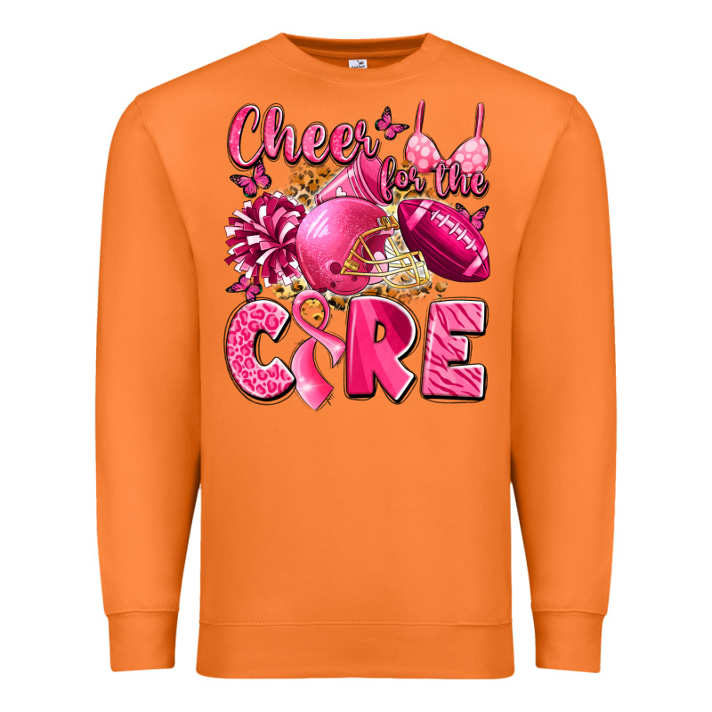 Cheer For The Cure Breast Cancer Premium Sweatshirt by LillyAllenDesigns | Teevron