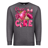 Charcoal Heather cheer for the cure breast cancer Premium Sweatshirt - LillyAllenDesigns