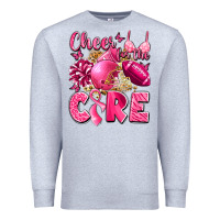 Heather Grey cheer for the cure breast cancer Premium Sweatshirt - LillyAllenDesigns