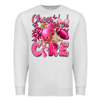 Oatmeal Heather cheer for the cure breast cancer Premium Sweatshirt - LillyAllenDesigns
