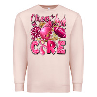 Pale Pink cheer for the cure breast cancer Premium Sweatshirt - LillyAllenDesigns