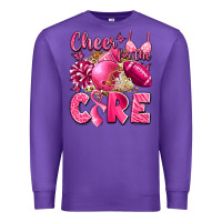 Purple cheer for the cure breast cancer Premium Sweatshirt - LillyAllenDesigns