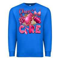 True Royal cheer for the cure breast cancer Premium Sweatshirt - LillyAllenDesigns