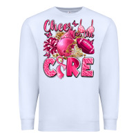 White cheer for the cure breast cancer Premium Sweatshirt - LillyAllenDesigns