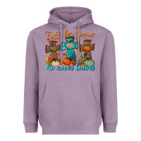 Lavender fall for jesus he never leaves Heavyweight Hoodie - BundleAndBundleShop