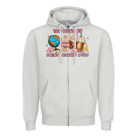 Dove Grey 100 days of doing teacher stuff Zipper Hoodie - MaliasSmallBusiness