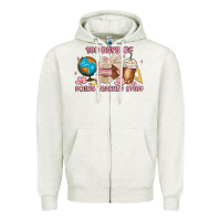 Oatmeal Heather 100 days of doing teacher stuff Zipper Hoodie - MaliasSmallBusiness