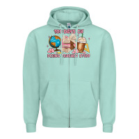 Seafoam 100 days of doing teacher stuff Zipper Hoodie - MaliasSmallBusiness