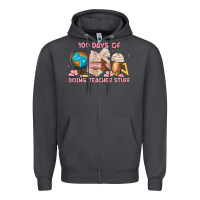 Smoke 100 days of doing teacher stuff Zipper Hoodie - MaliasSmallBusiness
