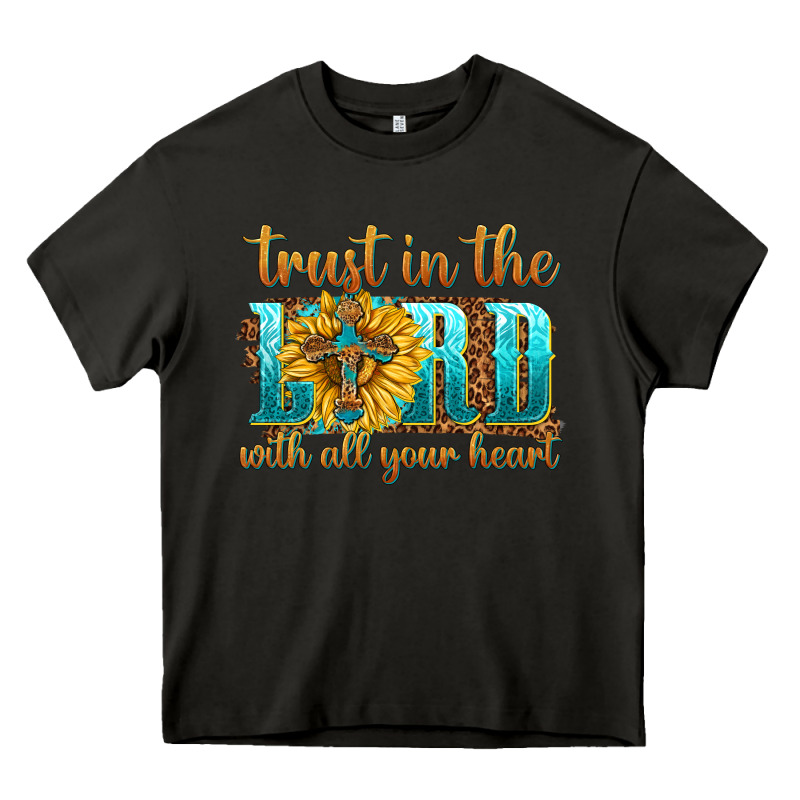 Trust In The Lord With All Your Heart Heavy Core Tee by texasbilliewilder | Teevron