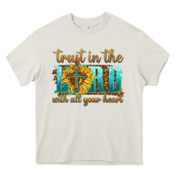 Cream trust in the lord with all your heart Heavy Core Tee - texasbilliewilder