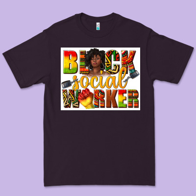 Premium Tee black social worker
