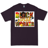 Plum black social worker Premium Tee - texasbilliewilder