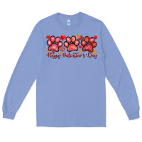 Colony Blue happy valentines day paws Long Sleeve Tee - NancyCooperArtShop