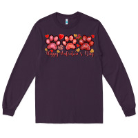 Plum happy valentines day paws Long Sleeve Tee - NancyCooperArtShop