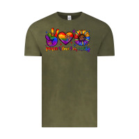 Vintage Olive peace love equality Vintage Tee - JahusDesignShop