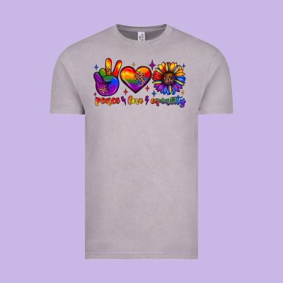 Peace Love Equality Vintage Tee Designed By Jahusdesignshop