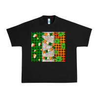 Black irish flag with shamrocks and heart Urban Heavy Tee - AdoDesignShop