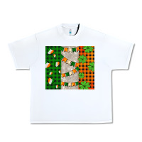 White irish flag with shamrocks and heart Urban Heavy Tee - AdoDesignShop