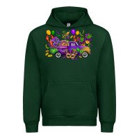 Forest Green mardi gras truck Urban Hoodie - CowGirlArtShop