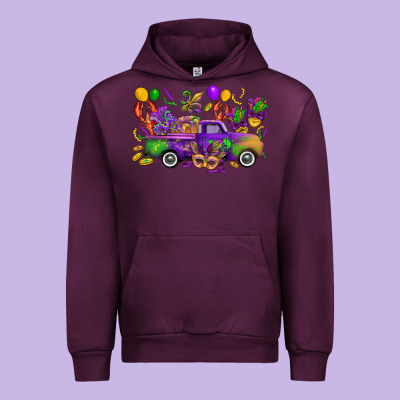 Mardi Gras Truck Urban Hoodie Designed By Cowgirlartshop