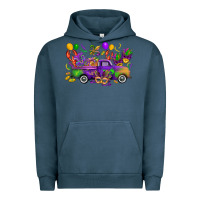 Pigment Midnight Navy mardi gras truck Urban Hoodie - CowGirlArtShop