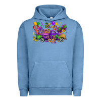 Pigment Pebble Blue mardi gras truck Urban Hoodie - CowGirlArtShop