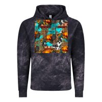 Cloud Black western sunset bison and sunflowers seamless pattern Vintage Hoodie - HRA Design Shop