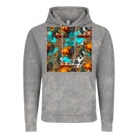 Cloud Rock western sunset bison and sunflowers seamless pattern Vintage Hoodie - HRA Design Shop