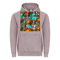 Vintage Zinc western sunset bison and sunflowers seamless pattern Vintage Hoodie - HRA Design Shop