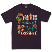 Plum faith makes all things possible Premium Tee - BarkalooDesign