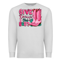 Dove Grey give cancer the boot Premium Sweatshirt - LillyAllenDesigns