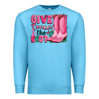 Ocean Blue give cancer the boot Premium Sweatshirt - LillyAllenDesigns