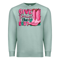 Seafoam give cancer the boot Premium Sweatshirt - LillyAllenDesigns