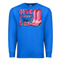 True Royal give cancer the boot Premium Sweatshirt - LillyAllenDesigns