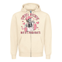 Sandshell dead inside but it's valentine's Zipper Hoodie - MaliasSmallBusiness