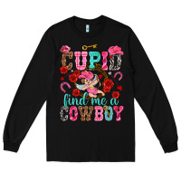 Black cupid find me a cowboy Long Sleeve Tee - NancyCooperArtShop