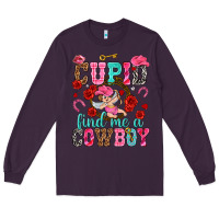 Plum cupid find me a cowboy Long Sleeve Tee - NancyCooperArtShop