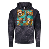 Cloud Black western sunflowers cow seamless pattern Vintage Hoodie - HRA Design Shop