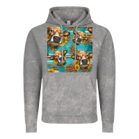 Cloud Rock western sunflowers cow seamless pattern Vintage Hoodie - HRA Design Shop