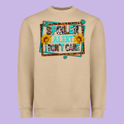 Spoiler Alert I Dont Care Heavyweight Sweatshirt Designed By Adodesignshop
