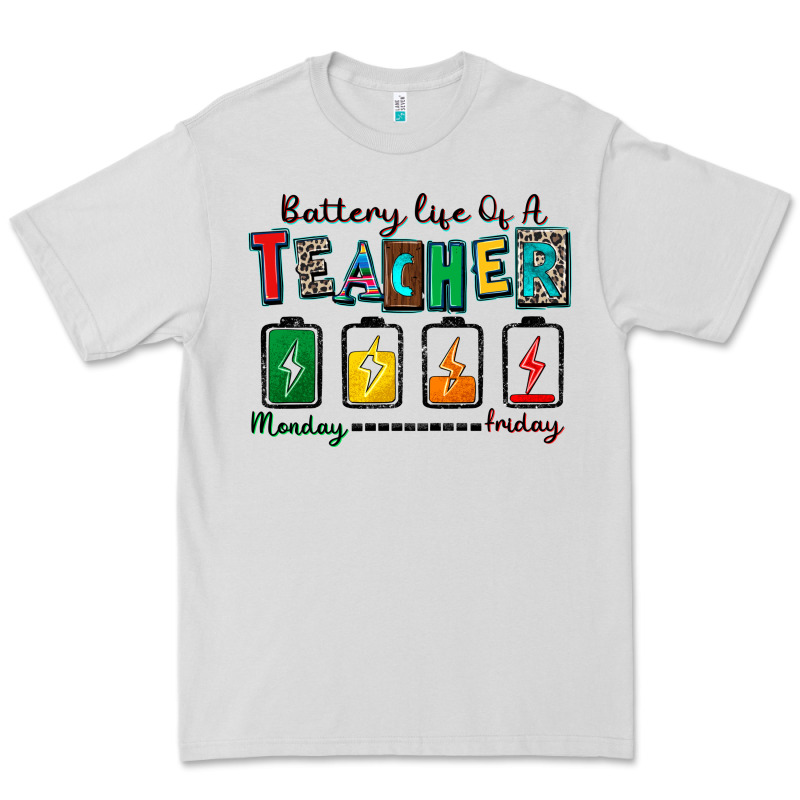 Battery Life Of A Teacher Premium Tee by Zillion Design Studio | Teevron