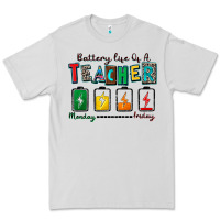 Dove Grey battery life of a teacher Premium Tee - Zillion Design Studio