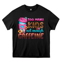 Black too many kids not enough caffeine Heavy Core Tee - Zillion Design Studio