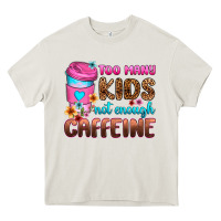 Cream too many kids not enough caffeine Heavy Core Tee - Zillion Design Studio