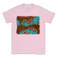 Bubblegum Pink turquoise glitter leopard background Classic Tee - AdoDesignShop