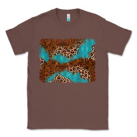 Chestnut turquoise glitter leopard background Classic Tee - AdoDesignShop