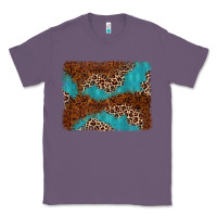 Lavender turquoise glitter leopard background Classic Tee - AdoDesignShop
